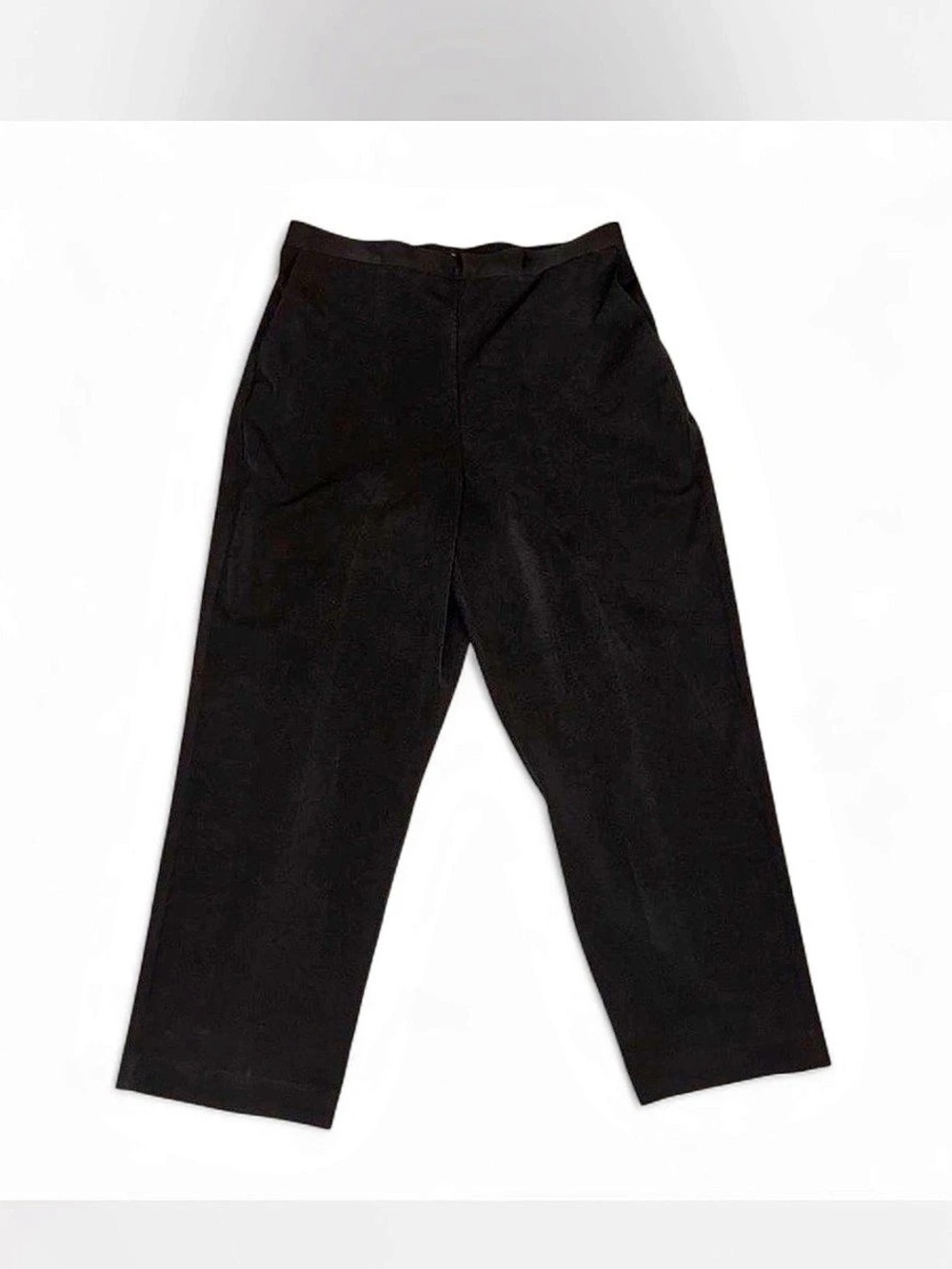 Alfred Dunner Shelbourne Pull-On Pants Straight Leg Pants Black 16 Petite